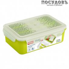 Phibo Take n Go 433120518 ланч-бокс (вилка, нож, крышка) полипропилен, 205×135×70 мм, 1100 мл