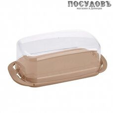 Phibo 431218127 масленка с крышкой, цвет желтый, коричневый, голубой, бежевый, 180×95×65 мм, полипропилен