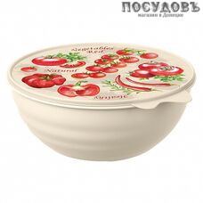 Phibo Wave 433217707 миска с крышкой, полипропилен, 2,8 л, Ø245×105 мм, голубой, розовый