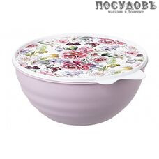 Phibo Wave 433217709 миска с крышкой, полипропилен, 2,8 л, Ø220×100 мм, розовый