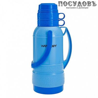 Webber 25032/4 термос с крышкой-стаканом, колба стеклянная 3200 мл, цвет синий