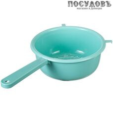 М-пластика М 1130 дуршлаг, Ø200 мм, 1600 мл, полипропилен, аквамарин
