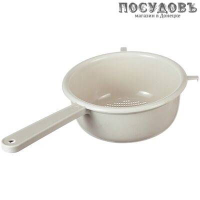 М-пластика М 1130 дуршлаг, Ø200 мм, 1600 мл, полипропилен, белый ротанг