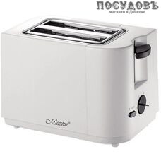 Maestro MR-703 тостер на 2 шт, 700 Вт, цвет белый