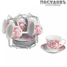 Beatrix Нежный пион Ф5-022К/12 набор чайный, фарфор, в подарочной упаковке 12 пр.