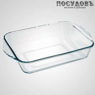 Забава РК-0022 прямоугольная форма для запекания, стекло жаропрочное, 300×190×65 мм, 2000 мл