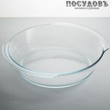 Забава РК-0056 круглая форма для запекания, стекло жаропрочное, 317×288×74 мм, 3700 мл