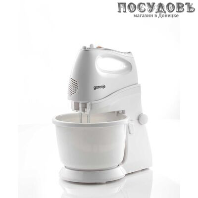 Gorenje M450WS миксер с вращающейся чашей 2,0 л, 450 Вт, 5 скоростей, цвет белый
