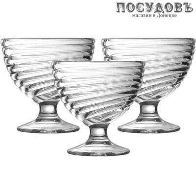 Luminarc Swirl h5068 креманки в наборе, стекло, 300 мл, в упаковке 3 шт.