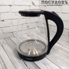 Magnit RMK-3704 электрочайник, 2200 Вт, 2000 мл, стекло термостойкое, внутренняя подсветка, черный