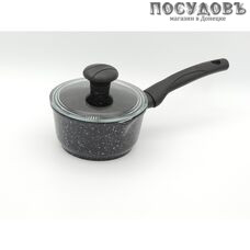 Victoria G09 0,75G Гранит ковш с крышкой 0,75 л, алюминий литой, Ø140 мм, гранитное покрытие, 2 пр.