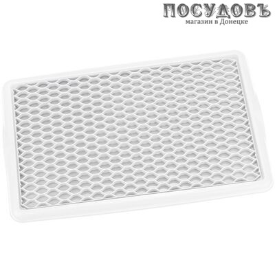 М-пластика М 1176 сушилка-поддон, 420×270×20 мм, полипропилен, цвет белый