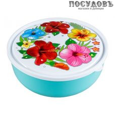 Ар-пласт Фантазия 09035 салатник с крышкой, полипропилен, 4,8 л, Ø270×105 мм, мятный