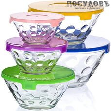 MAYER n BOCH 27482 салатники в наборе с крышкой, стекло, 125; 205; 335; 490; 925 мл 5 шт