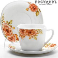 Loraine Розовые цветы 24109 чайный сервиз, стеклокерамика, в упаковке 12 пр.