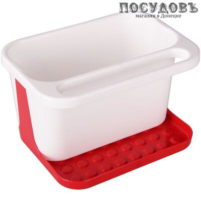 Альтернатива М5952 подставка для моющих средств 215×150×130 мм, полипропилен, цвет бело-красный