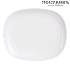 Luminarc Sweet Line J0587 тарелка обеденная, стекло упрочненное, цвет белый, 280×230 мм, Франция 1 шт.