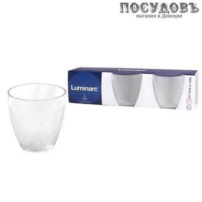 Luminarc Tape a L'oeil N6750, стаканы в наборе 270 мл, стекло упрочненное, Франция, в упаковке 3 шт.