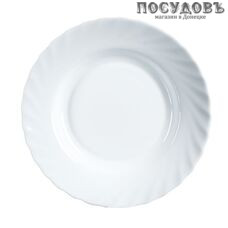 Luminarc Trianon H4123 тарелка глубокая, стекло упрочненное, цвет белый, Ø220 мм, Франция 1 шт.