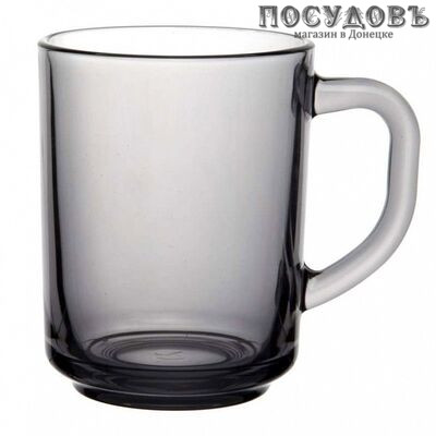 Pasabahce Grey 55029SLBD63 кружка, 250 мл, стекло термостойкое, серый