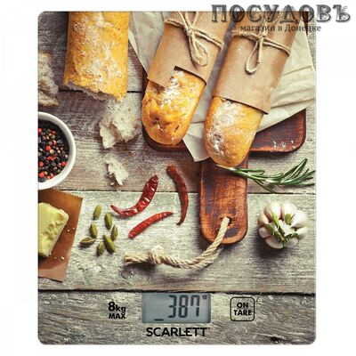 Scarlett Багет SC-KS57P62 весы кухонные-платформа, до 8,0 кг