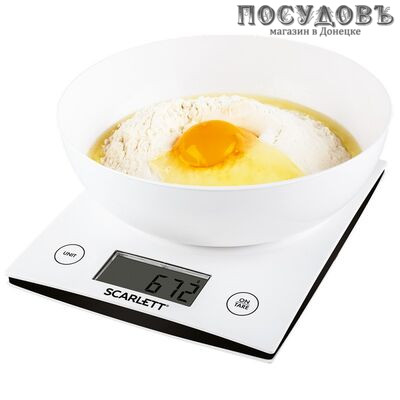 Scarlett White SC-KS57B10 весы кухонные с чашей, до 5,0 кг