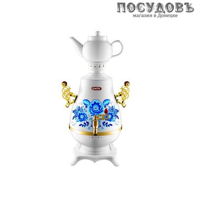Centek CT-0092 A самовар электрический 4,0 л, 2100 Вт, цвет белый с рисунком