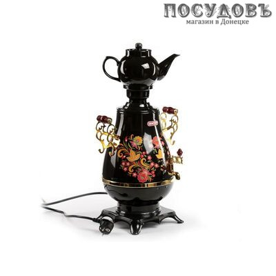 Centek CT-0092 B самовар электрический 4,0 л, 2100 Вт, цвет черный с рисунком