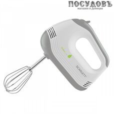 Scarlett SC-HM40S17 Green Line миксер ручной, 300 Вт, 5 скоростей, цвет белый
