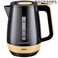 Maestro MR-033 электрочайник, 2200 Вт, 1 700 мл, пластиковый, цвет белый, черный, гарантия 1 год