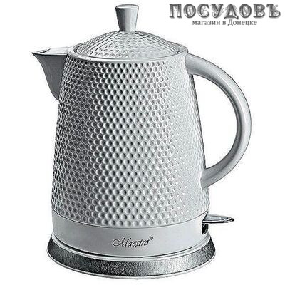 Maestro MR-069 электрочайник, 1200 Вт, 1 500 мл, керамика, цвет белый, гарантия 1 год