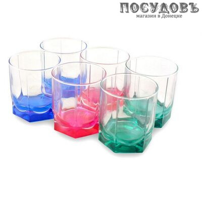 Pasabahce Tango Rainbow 42294, стопки в наборе 60 мл, стекло, в упаковке 6 шт.