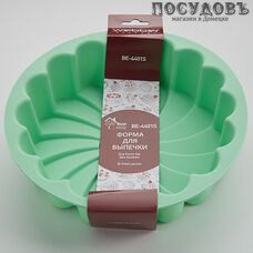 Webber Хризантемы BE-4401S, круглая форма для выпечки, силикон, Ø240×60 мм цвет мятный, Россия