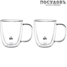 MercuryHaus MC-6489 кружка с двойной стенкой, 480 мл, стекло термостойкое, 2 шт.
