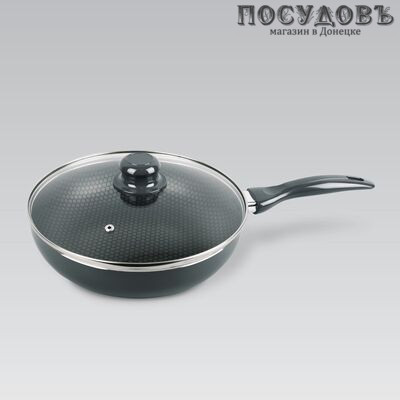 Maestro Basic MR-1202-24 сковорода с крышкой Ø240, алюминий штампованный, антипригарное покрытие