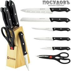 Maestro MR-1400 ножи в наборе (5 ножей; ножницы кухонные; подставка), сталь нержавеющая, 7 пр.