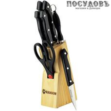 Maestro Rainbow MR-1402 ножи в наборе (5 ножей; мусат; ножницы кухонные; подставка), сталь нержавеющая, 8 пр.