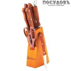 Maestro Rainbow MR-1403 ножи в наборе (5 ножей; мусат; ножницы кухонные; подставка), сталь нержавеющая, 8 пр.