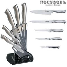 Maestro MR-1410 ножи в наборе (5 ножей; подставка), сталь нержавеющая, 6 пр.