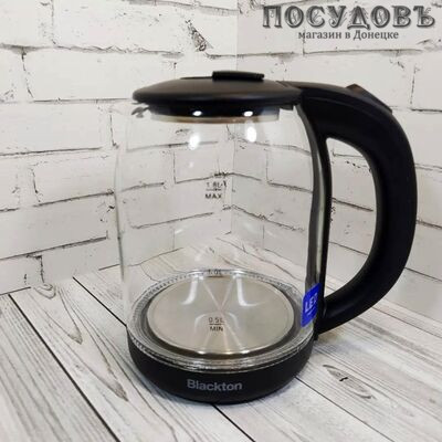 Blackton Bt KT1822G электрочайник, 1500 Вт, 1800 мл, стекло закаленное, внутренняя подсветка, черный