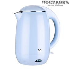 BQ KT1702P электрочайник, 2200 Вт, 1800 мл, двойной нержавейка/пластик, голубой