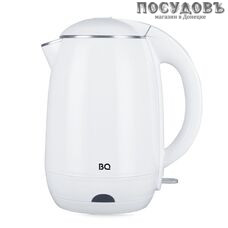 BQ KT1702P электрочайник, 2200 Вт, 1800 мл, двойной нержавейка/пластик, белый