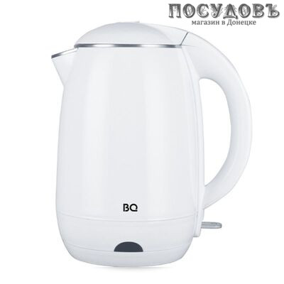 BQ KT1702P электрочайник, 2200 Вт, 1800 мл, двойной нержавейка/пластик, белый