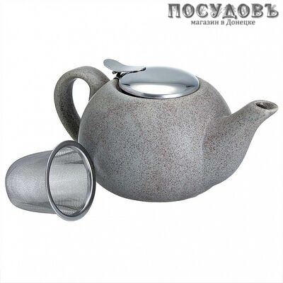 Rosario Ф19-059R чайник заварочный с фильтром, керамика, 750 мл, серый