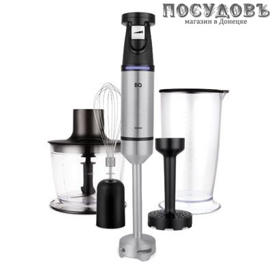 BQ HB1230SS блендер многофункциональный, 1500 Вт, измельчитель 500 мл, цвет сталь-черный