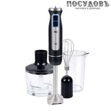 BQ HB1233SS блендер многофункциональный, 1400 Вт, измельчитель 860 мл, цвет сталь-черный