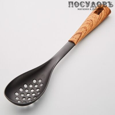 Webber Эко ВЕ-1563Y, ложка с прорезями, 33 мм, нейлон, ручка пластиковая, Россия, на блистере 1 шт.