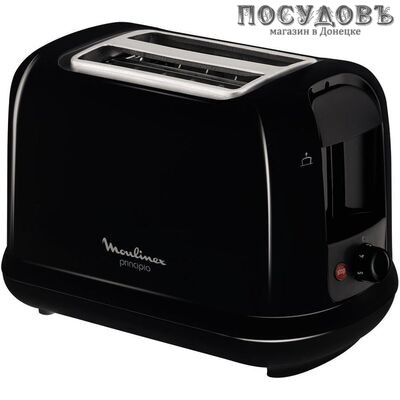 Moulinex LT-160830 тостер на 2 шт, 700 Вт, цвет черный