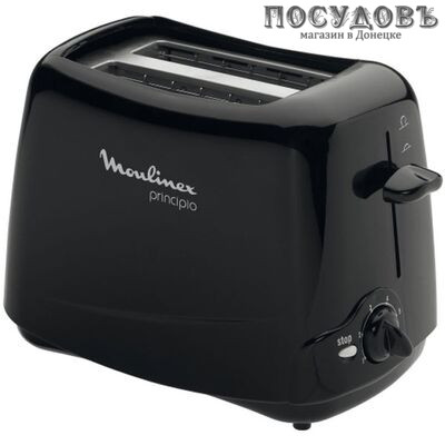 Moulinex TT-110232 тостер на 2 шт, 850 Вт, цвет черный