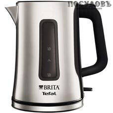 Tefal BRITA KI330DRU электрочайник, 2400 Вт, 1500 мл, сталь нержавеющая